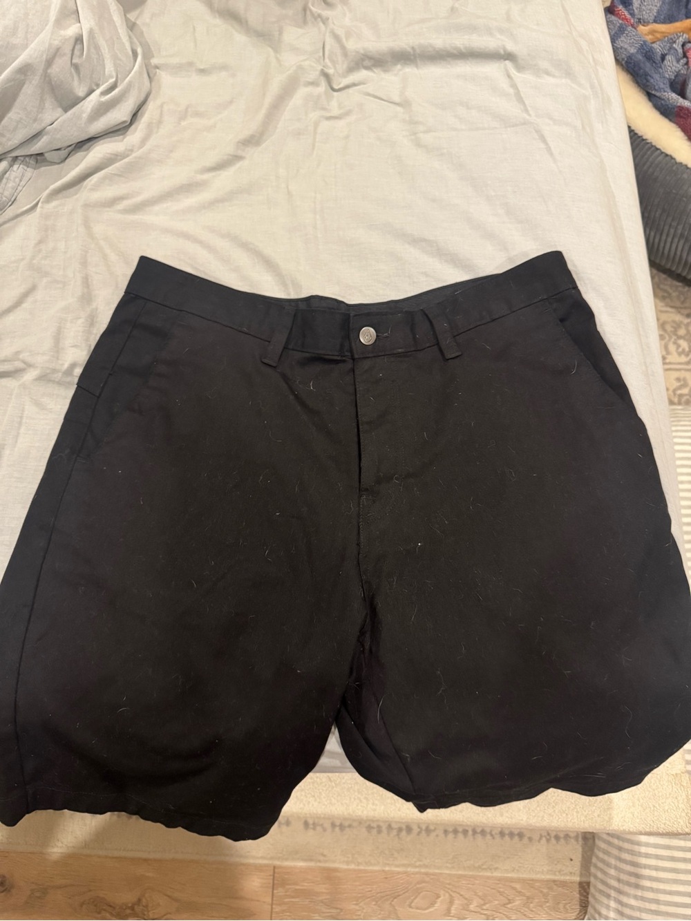 Volcom Black Flat Front Men's Shorts